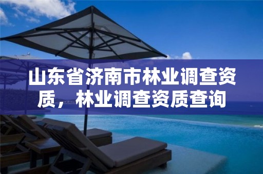 山东省济南市林业调查资质，林业调查资质查询