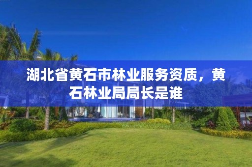 湖北省黄石市林业服务资质，黄石林业局局长是谁