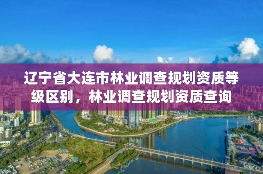 辽宁省大连市林业调查规划资质等级区别，林业调查规划资质查询