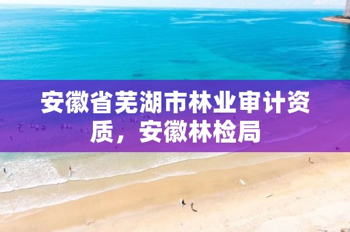 安徽省芜湖市林业审计资质,安徽林检局