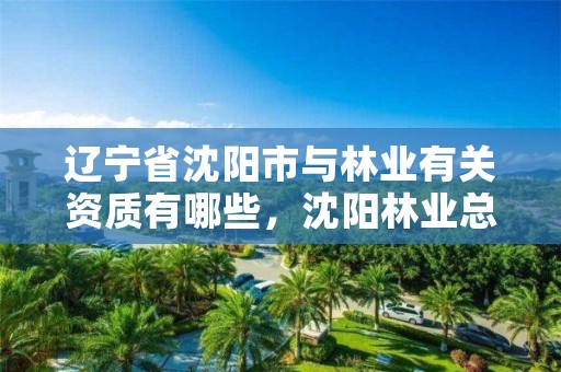 辽宁省沈阳市与林业有关资质有哪些，沈阳林业总场