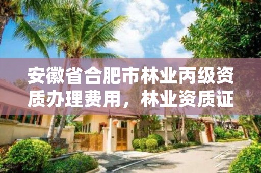 安徽省合肥市林业丙级资质办理费用,林业资质证书丙级