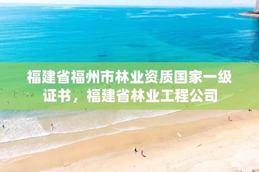 福建省福州市林业资质国家一级证书,福建省林业工程公司