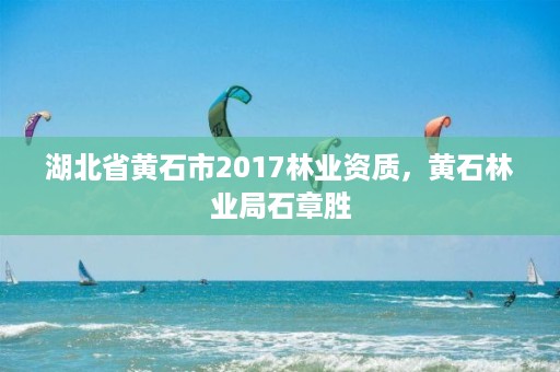湖北省黄石市2017林业资质，黄石林业局石章胜