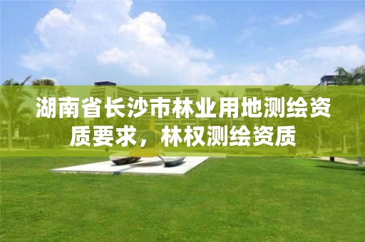 湖南省长沙市林业用地测绘资质要求,林权测绘资质