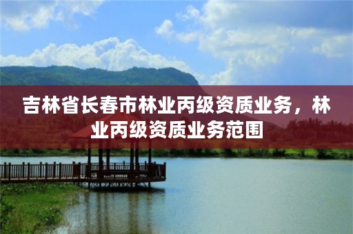 吉林省长春市林业丙级资质业务,林业丙级资质业务范围