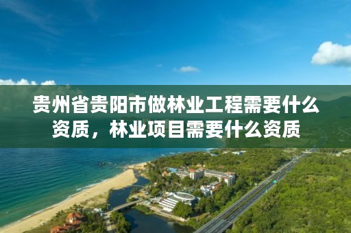 贵州省贵阳市做林业工程需要什么资质,林业项目需要什么资质
