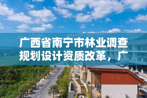 广西省南宁市林业调查规划设计资质改革,广西南宁林业勘测设计院有限公司