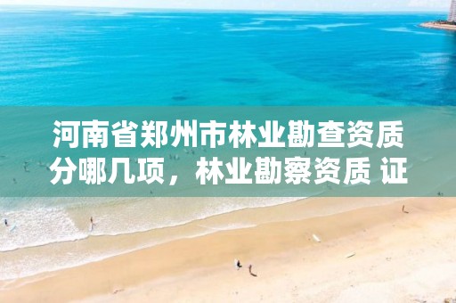 河南省郑州市林业勘查资质分哪几项,林业勘察资质 证书