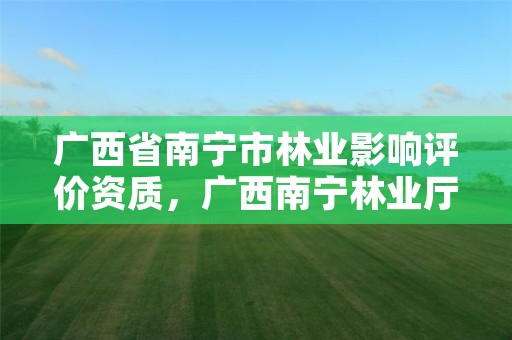 广西省南宁市林业影响评价资质,广西南宁林业厅