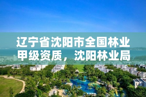 辽宁省沈阳市全国林业甲级资质，沈阳林业局招聘公告
