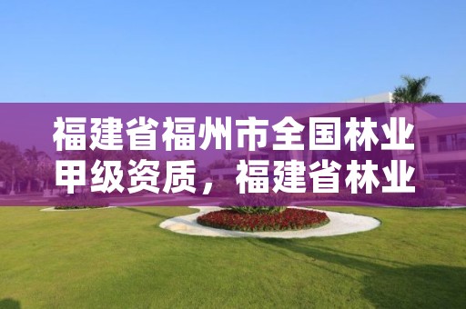 福建省福州市全国林业甲级资质,福建省林业产业化龙头企业