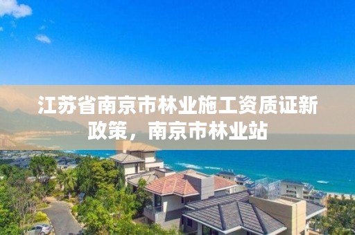江苏省南京市林业施工资质证新政策,南京市林业站