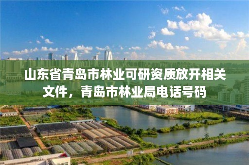 山东省青岛市林业可研资质放开相关文件,青岛市林业局电话号码