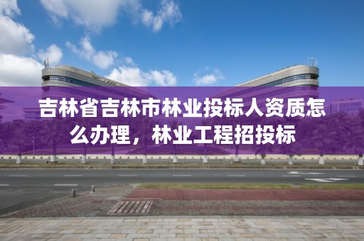 吉林省吉林市林业投标人资质怎么办理,林业工程招投标