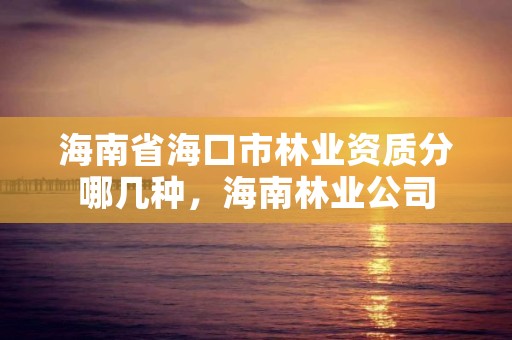海南省海口市林业资质分哪几种,海南林业公司
