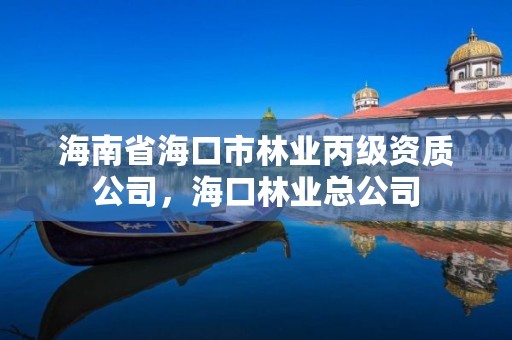 海南省海口市林业丙级资质公司,海口林业总公司