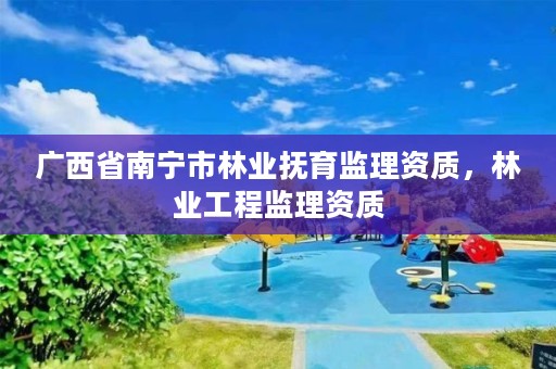 广西省南宁市林业抚育监理资质,林业工程监理资质