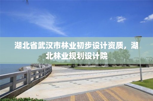 湖北省武汉市林业初步设计资质，湖北林业规划设计院