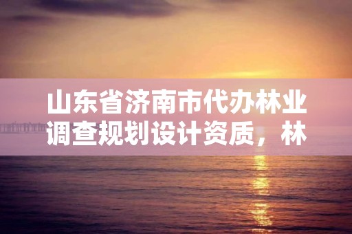 山东省济南市代办林业调查规划设计资质,林业调查规划设计资质申报