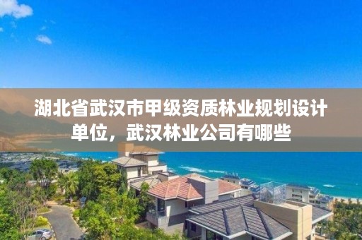 湖北省武汉市甲级资质林业规划设计单位,武汉林业公司有哪些