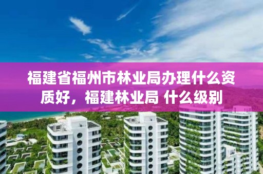 福建省福州市林业局办理什么资质好,福建林业局 什么级别