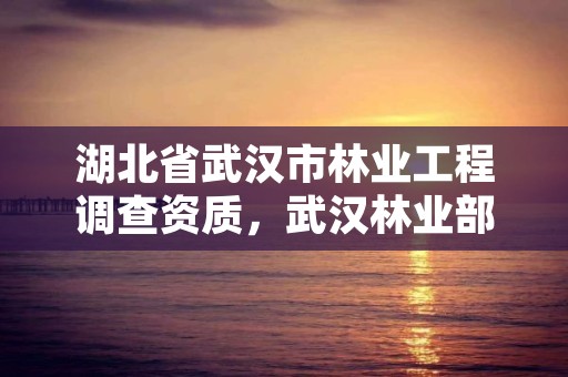 湖北省武汉市林业工程调查资质,武汉林业部门