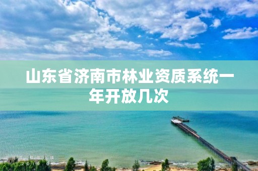 山东省济南市林业资质系统一年开放几次