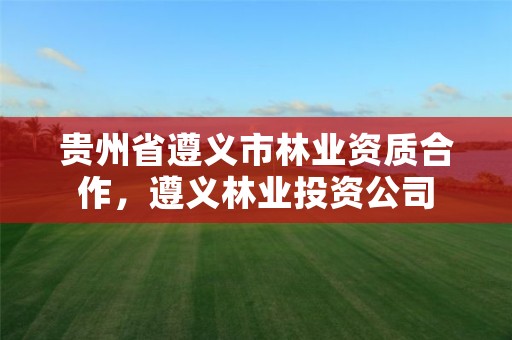 贵州省遵义市林业资质合作,遵义林业投资公司