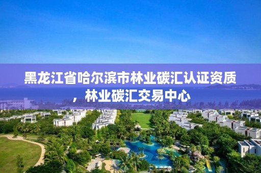 黑龙江省哈尔滨市林业碳汇认证资质,林业碳汇交易中心