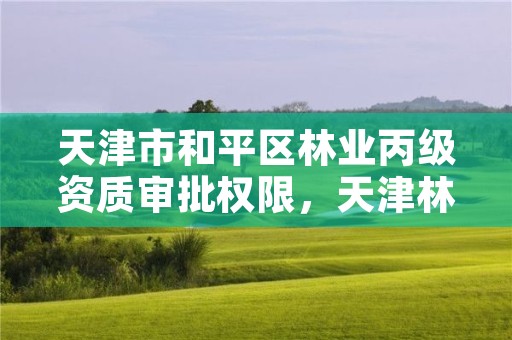 天津市和平区林业丙级资质审批权限,天津林业局工资待遇