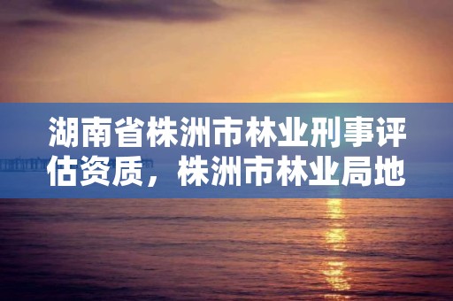 湖南省株洲市林业刑事评估资质，株洲市林业局地址