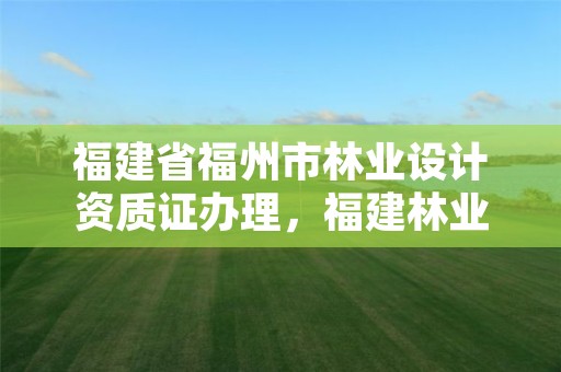 福建省福州市林业设计资质证办理,福建林业规划设计院