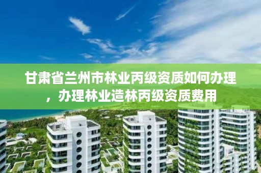 甘肃省兰州市林业丙级资质如何办理,办理林业造林丙级资质费用