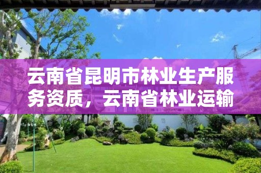 云南省昆明市林业生产服务资质,云南省林业运输总公司昆明分公司