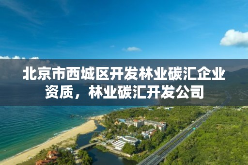 北京市西城区开发林业碳汇企业资质,林业碳汇开发公司