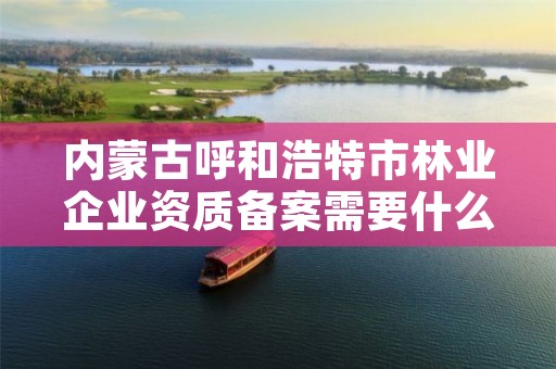 内蒙古呼和浩特市林业企业资质备案需要什么,林业公司资质有哪几个