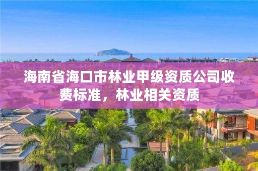 海南省海口市林业甲级资质公司收费标准,林业相关资质