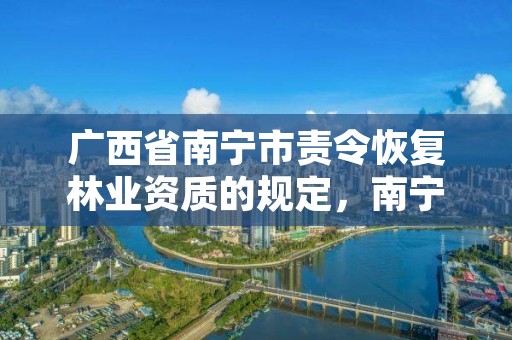 广西省南宁市责令恢复林业资质的规定,南宁林业公司