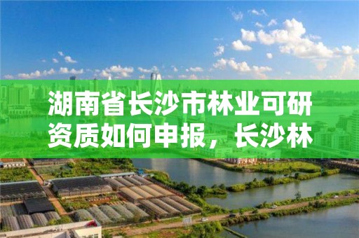 湖南省长沙市林业可研资质如何申报，长沙林业设计院