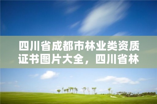 四川省成都市林业类资质证书图片大全,四川省林业厅地址在成都哪个区