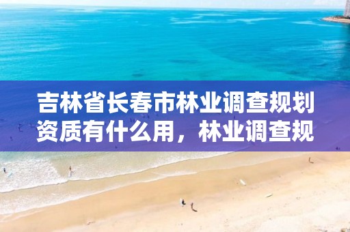 吉林省长春市林业调查规划资质有什么用,林业调查规划资质业务范围