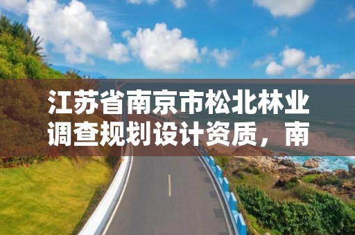 江苏省南京市松北林业调查规划设计资质,南京松树林
