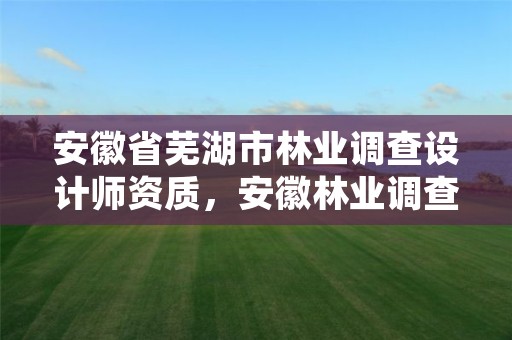 安徽省芜湖市林业调查设计师资质,安徽林业调查规划院