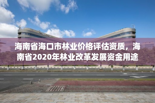 海南省海口市林业价格评估资质,海南省2020年林业改革发展资金用途
