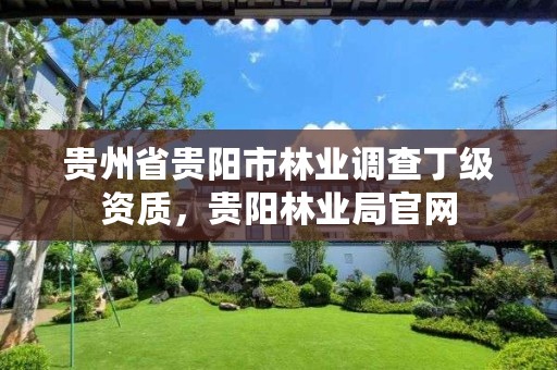 贵州省贵阳市林业调查丁级资质，贵阳林业局官网