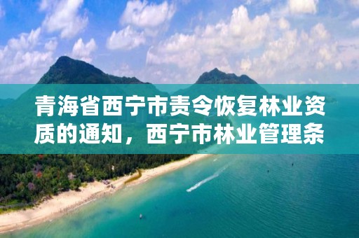 青海省西宁市责令恢复林业资质的通知,西宁市林业管理条例