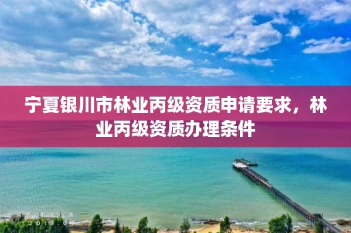 宁夏银川市林业丙级资质申请要求,林业丙级资质办理条件