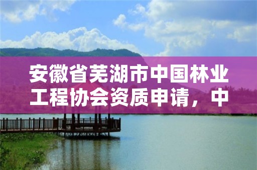 安徽省芜湖市中国林业工程协会资质申请,中国林业工程建设协会收费指导意见