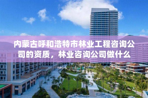 内蒙古呼和浩特市林业工程咨询公司的资质,林业咨询公司做什么